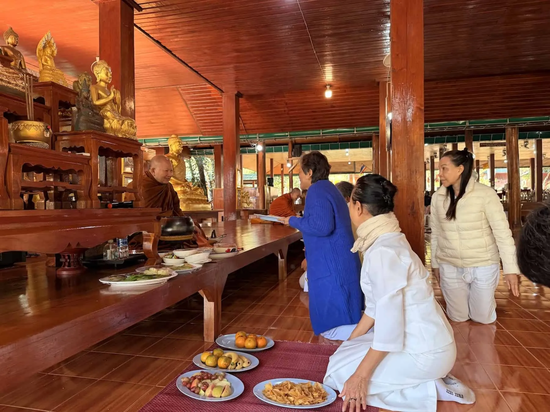 Monks at Wat Pa Tam Wua