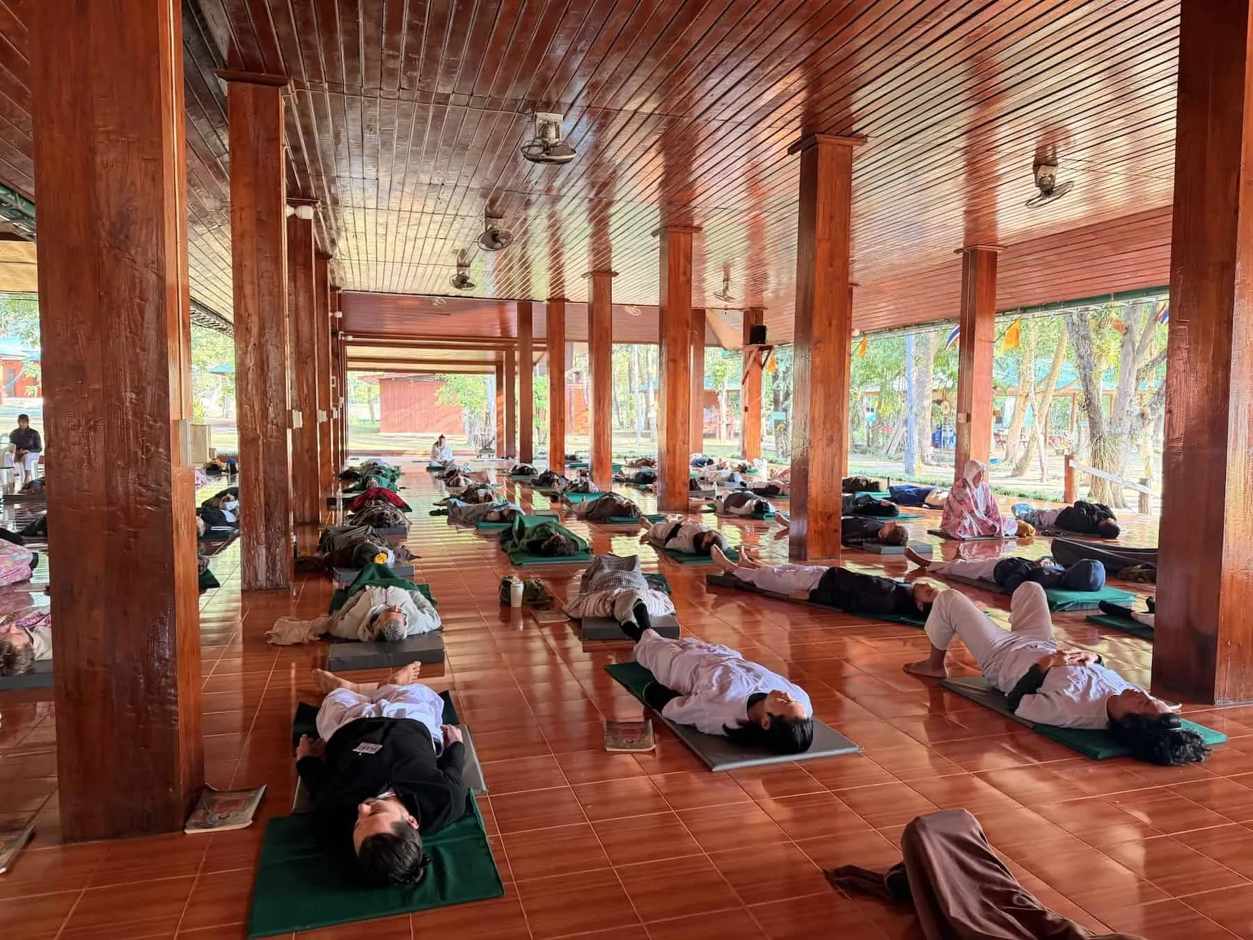 Lying down meditation