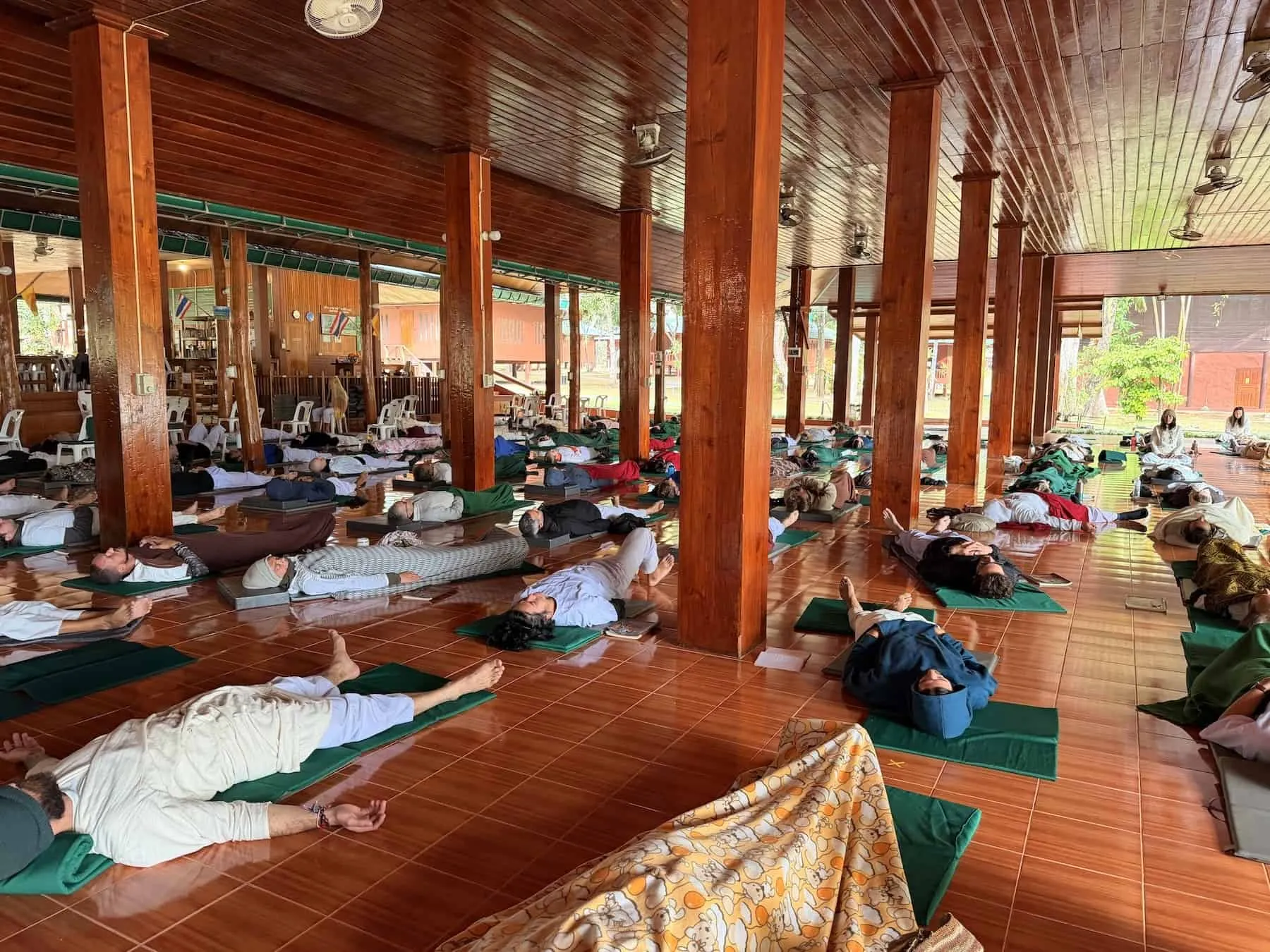 Lying down meditation at Wat Pa Tam Wua