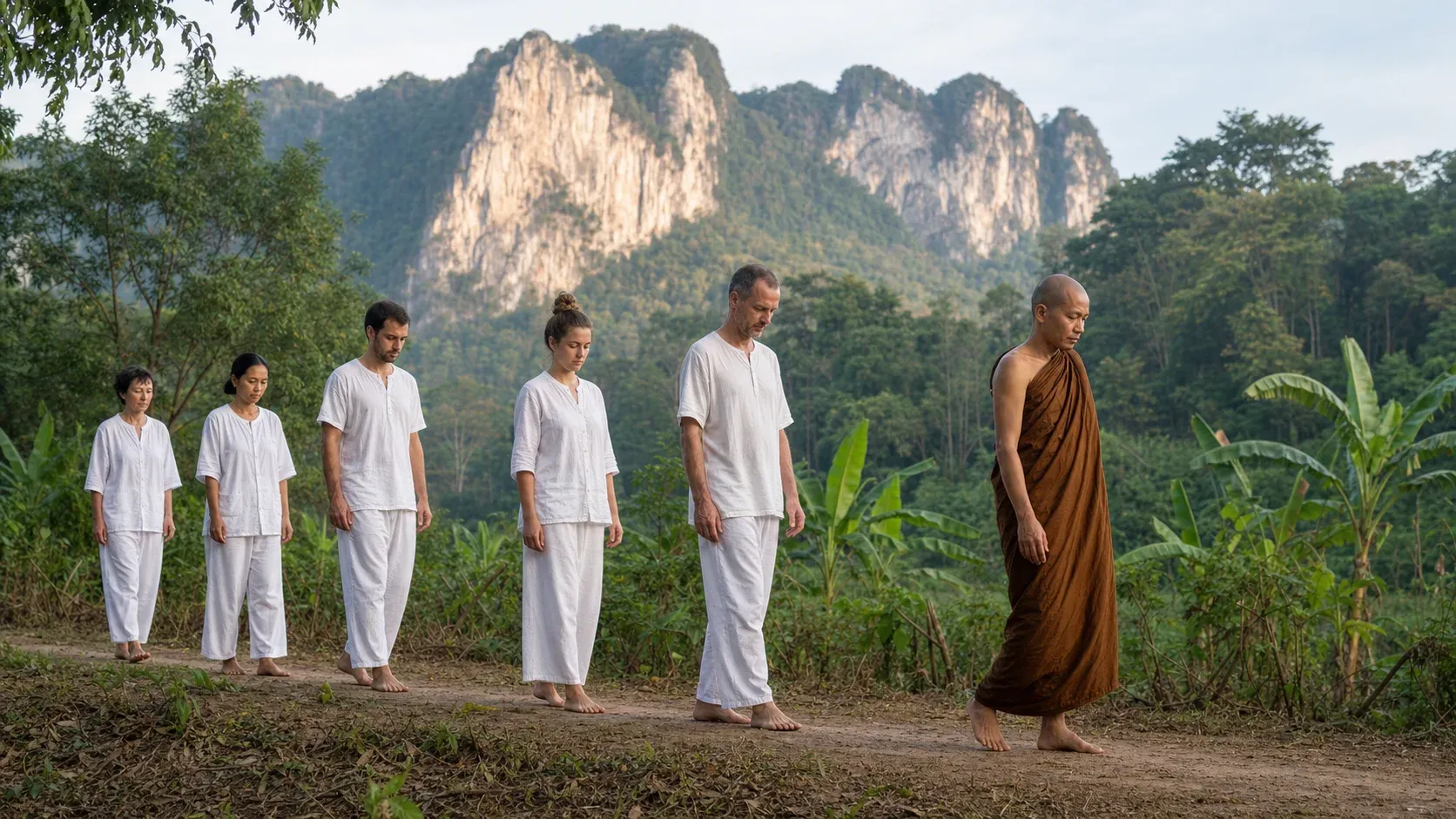 Meditation retreat in Thailand at Wat Pa Tam Wua