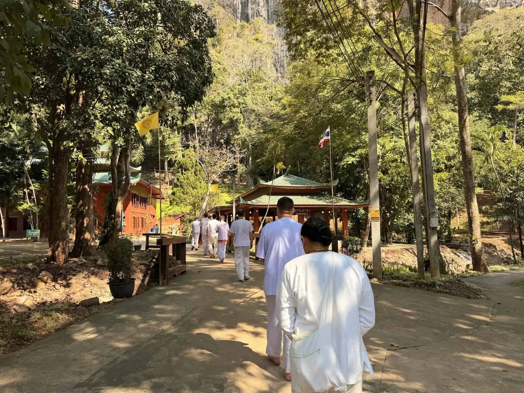Walking meditation at Wat Pa Tam Wua